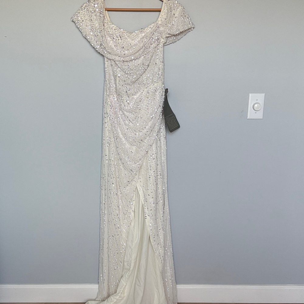 ASOS Bridal White Sequin Dress